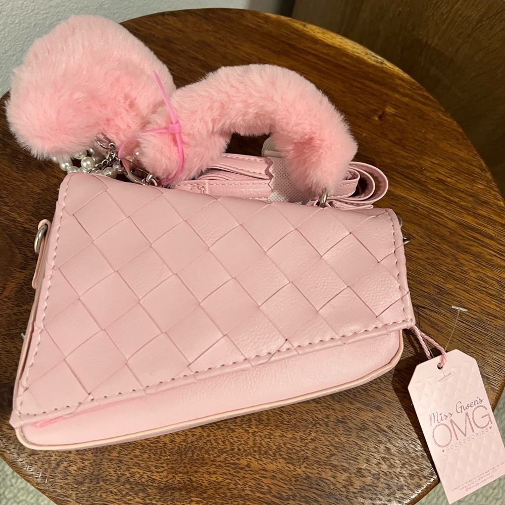 Pink Woven Women's Bag